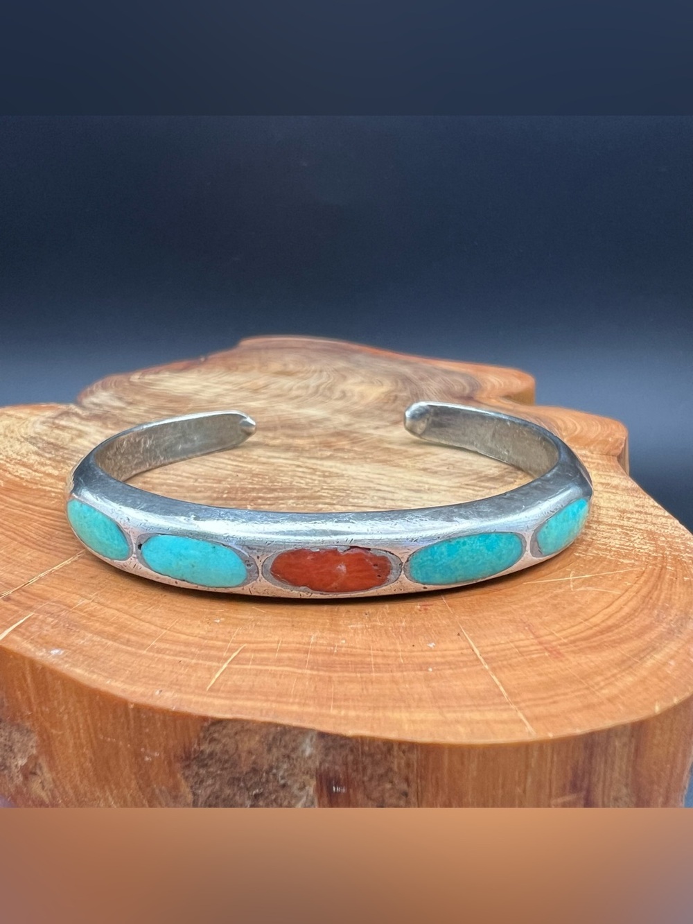 Native American Vintage Inlay Cuff - Picture 2 of 11